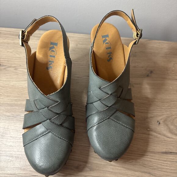Korks By Kork-Ease Wynne Platform Clog Sandal Women’s Size 7 green - Picture 1 of 7